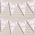 Pretty Pink Flamingo Personalized Birthday Party Bunting - Hanging Party Decoration - Birthday Party Banner Garland | Decorative Party Supplies
