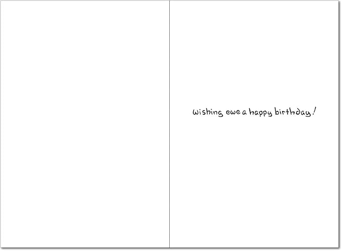 NobleWorks - 1 Awesome Birthday Greeting Card - Cartoon Art, Happy Funny Bday Note - Wish Sheep Were Women 8540