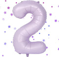 40 Inch Purple Number Balloons Light Purple 2 Balloon Matte purple Birthday Balloons 0-9 Birthday Wedding Party digital Decorations (Number 2)