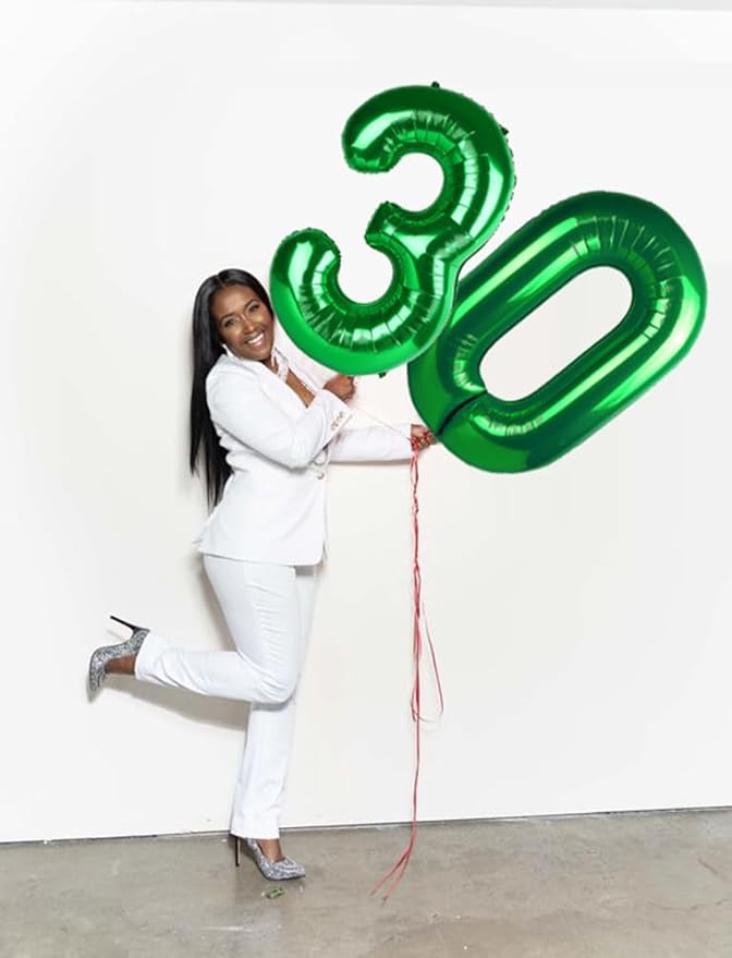 Number 0 Balloons 40 Inch Dark Green Number Balloons for 10 20 30 40 50 60 70 80 90 100 Numbers Balloon Birthday Decorations Wedding Event Baby Shower