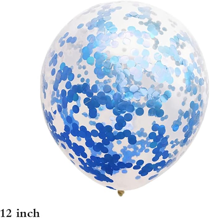 Balloons, 11 pcs Foil Balloons 5 Year Old for 5st Birthday Party Supplies Decoration, Confetti Balloon Kids Years (5th, Blue)