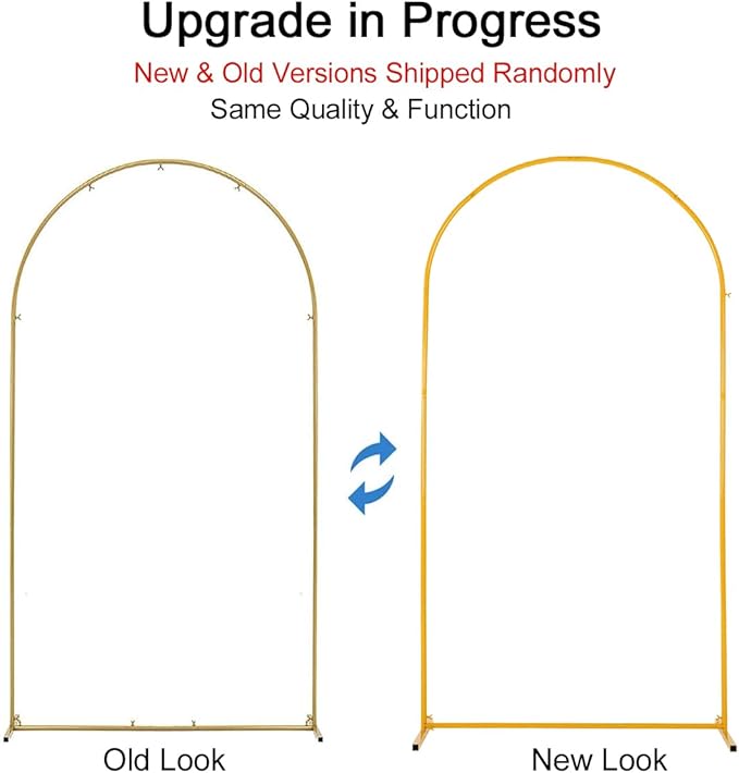 Vincidern 6.6FT Arch Backdrop Stand and Cover Set, Metal Arch Stand with White Cover for Wedding, Party, Baby Showers, Graduation, Birthday, Event Backdrop Decorations
