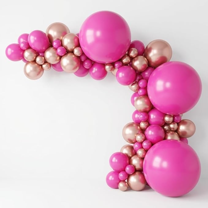 KALOR Dusty Pink Giant Balloons 36 Inch Large Latex Balloons, 4 Pack Jumbo Round Helium Balloon for Birthday Bridal Shower Wedding Baby Shower Party Decorations