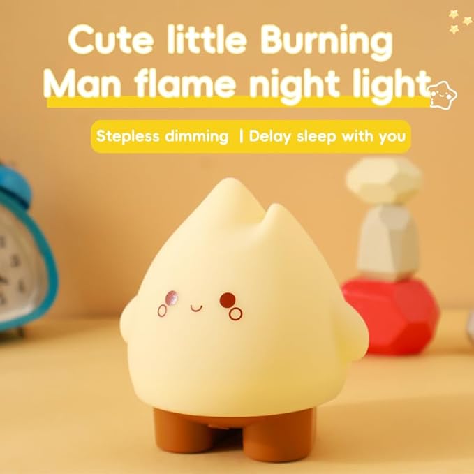 Bonfire Night Light, Flame Night Light, USB Charging Cute Flame Light, The Best Gift for Boys and Girls Bedroom Decoration Camping Trip