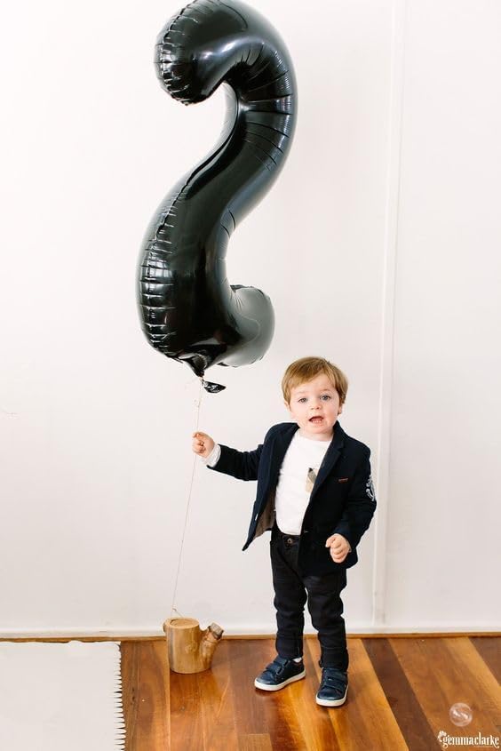 8 Black Number Balloons, 40 Inch Number Balloon, 8th Birthday Decorations - 8, 18, 28, 38, 80 Balloons