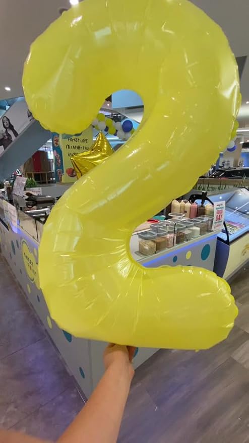 Yellow Number 9 Balloon 40 Inch, 9 Balloon Number, 9th Birthday Decorations, Yellow Party Supplies for Boys Girls