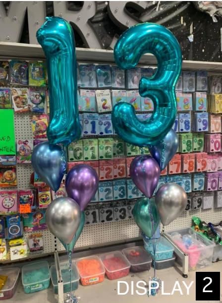 40 Inch Blue 1 Balloon for First Birthday, 1st Number Balloons Birthday Decorations for Girl Boy Kids Toddler Baby, One Giant Number 1 Balloon
