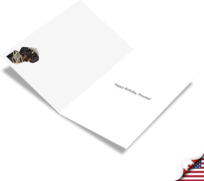 NobleWorks - Dog Lovers Birthday Greeting Card with 5 x 7 Inch Envelope (1 Card) Bday Crowned Creatures - Dog C2825CBDG
