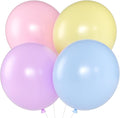KALOR Pastel Multicolor Giant Balloons 36 Inch Large Latex Balloons, 4 Pack Jumbo Round Helium Balloon for Birthday Bridal Shower Wedding Baby Shower Party Decorations