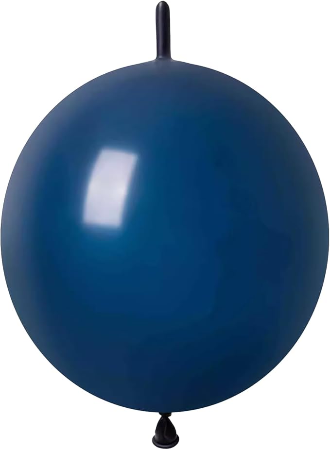 IN-JOOYAA 6 Inch Dark Blue Latex Link Balloon 100 Pcs Quick Link Balloons for Party Decoration