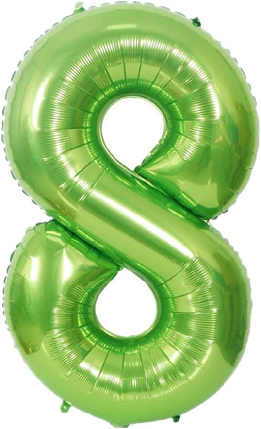 40 Inch Large Foil Helium Number Balloon Birthday Wedding Party 0-9 (Green, 8)