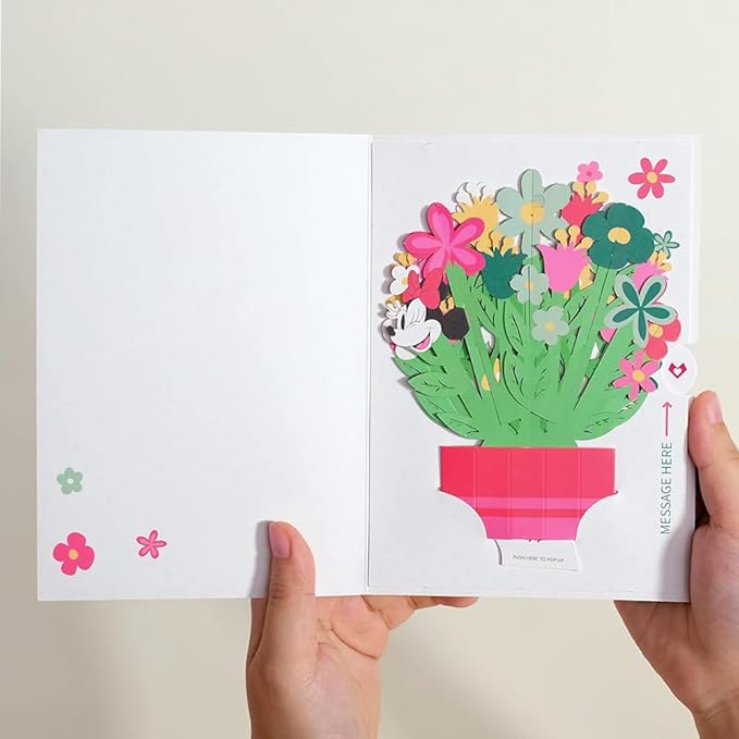 Lovepop Magical Disney Minnie Mouse 3D Pop-Up Birthday Card - for Him, Her, Kids, Boys, Girls, Men, Women - Floral Greeting Card - 5" x 7" - Envelope Included