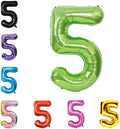 40 Inch Large Foil Helium Number Balloon Birthday Wedding Party 0-9 (Green, 5)