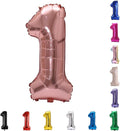 YPSelected 32 Inch Large Foil Helium Number Balloon Birthday Wedding Party 0-9 (Rose Gold, 1)