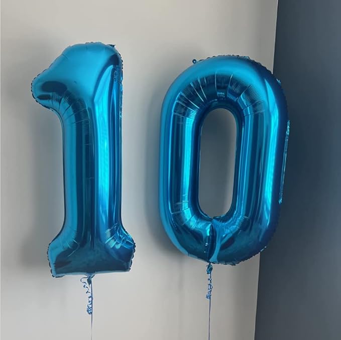40 Inch Blue Number Balloon 1, Large Number Foil Balloons Mylar for Girl Boy Birthday Party Celebration Decorations Supplies, Digital Balloons for Wedding Anniversary Events Decorations