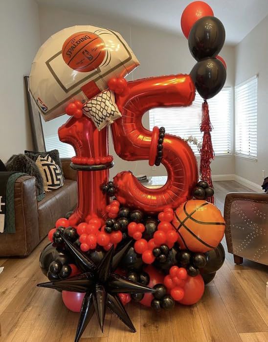 Red 6 Balloon, Number Balloon 40 Inch for Red Party Supplies 6th Balloons for Birthday, 6 Birthday Balloon, Number 6 Balloon