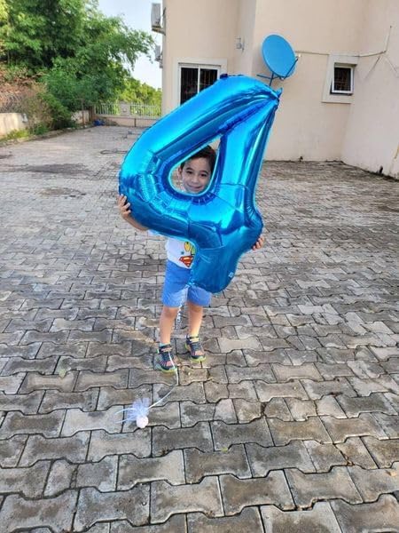 40 Balloon Number, Metallic Blue Number 40th Birthday Balloons 40 Inch, 40 Years Old Metallic Blue Birthday Decorations for Men Women, 40th Anniversary Decorations