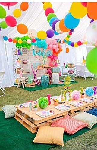 IN-JOOYAA 6 Inch Lemon Yellow Latex Link Balloon 100 Pcs Quick Link Balloons for Party Decoration