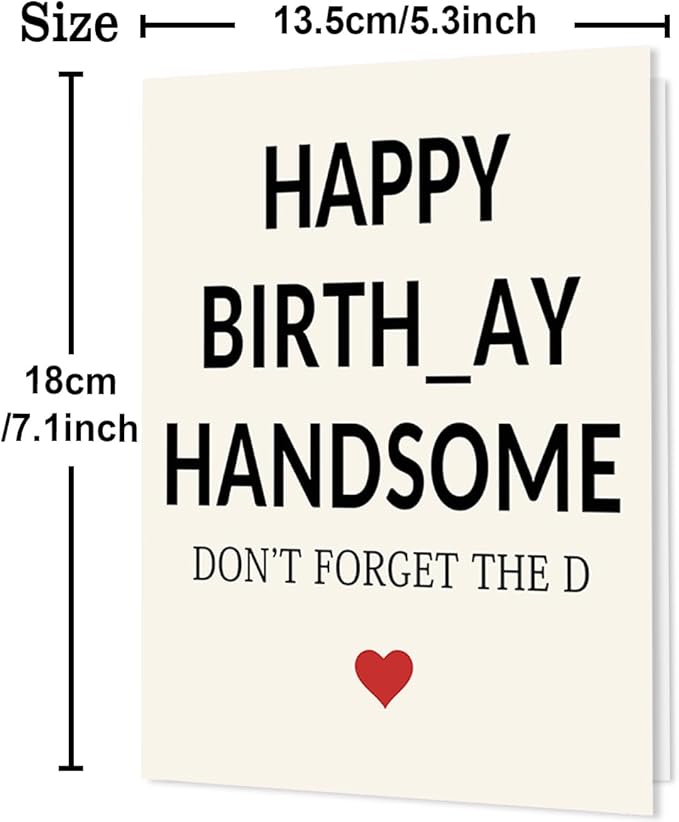 Birthday Decorations for Men, Funny Birthday Gifts for Men Him, Boyfriend Gifts for Bday, Husband Birthday Card