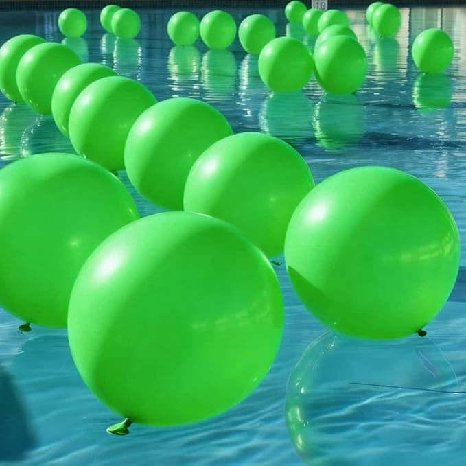 50 Pcs Giant Green Latex Balloon Kit - Mixed Sizes 18", 24", 36" for St. Patrick’s Day, Christmas, Earth Day, Baby Shower, Spring/Summer Outdoor Party & Events