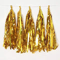 Gold Tissue Paper Tassel DIY Hanging Paper Decorations Party Garland for Parties, Weddings, Festivals, Baby Showers (GOLD 35CM)