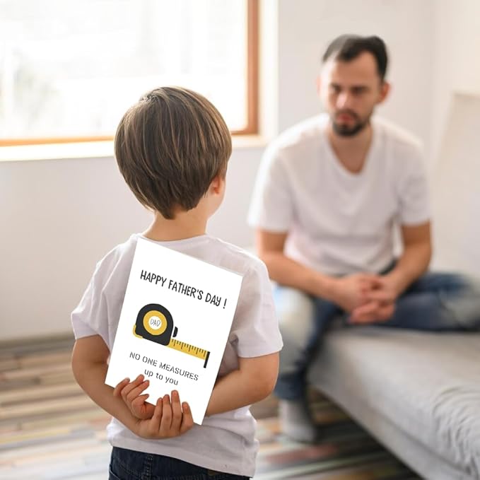 UUEFKTN Funny Father's Day Card for Dad, Cute Fathers Day Card Gift for Him, Ideal Fathers Day Gift From Daughter Son, Happy Father's Day Card Gift for Dad Father Stepfather Grandpa