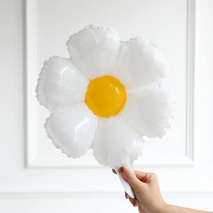 Daisy Balloon Arch Kit 143Pcs Yellow Pink Green Purple Pastel Balloon Garland with Daisy Foil Balloons for Spring Floral Groovy Easter Tea Party Birthday Decorations