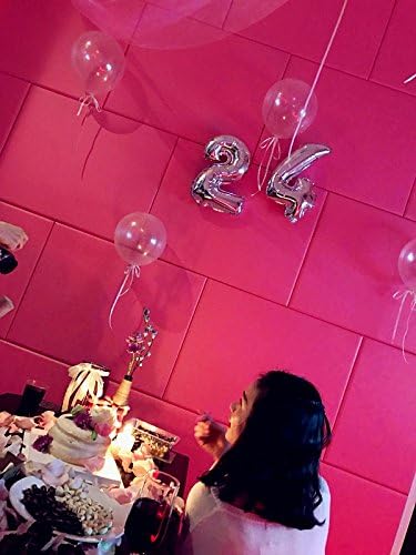 Glanzzeit 16 Inch Silver Foil Balloons Letters A to Z Numbers 0 to 9 for Prom Wedding Birthday Party Decor (Number 2)