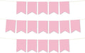 Andaz Press Hanging Pennant Banner with String, Blush Pink, 1-Set, 24 Pennants, Approx. 12-Feet Long