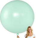 KALOR Pastel Green Giant Balloons 36 Inch Large Latex Balloons, 4 Pack Jumbo Round Helium Balloon for Birthday Bridal Shower Wedding Baby Shower Party Decorations