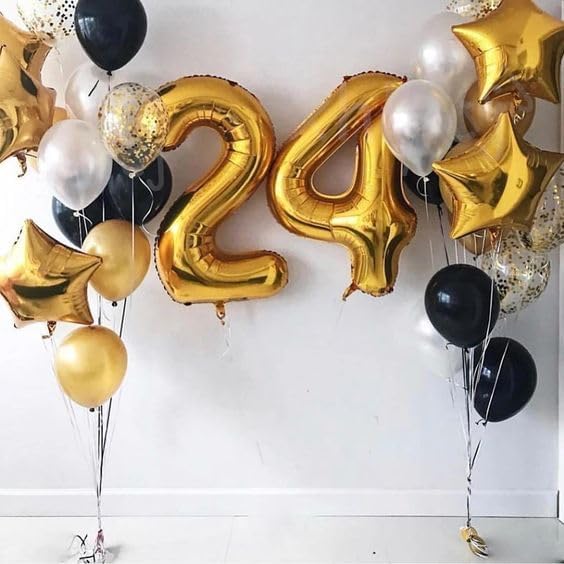 Gold Number 0 Balloon 40 Inch, 0 Balloon Number for 10th 20th 30th 40th 50th 60th Birthday Decorations, Gold Party Supplies