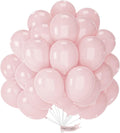 PartyWoo Baby Pink Balloons 50pcs 12 Inch Pastel Light Pale Pink Latex Helium Balloons for Girl Baby Shower Gender Reveal Engagement Wedding Princess Butterfly Birthday Party Decorations Pink-Q18
