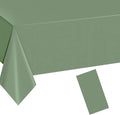 1 Pack Sage Green Plastic Tablecloths for Rectangle Tables Waterproof Sage Green Table Cover for Birthday Bridal Wedding Baby Shower Party Decorations, 54 X 108Inch
