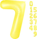 40 Inch Number 7 Balloon, 6 7 Birthday Decorations, Yellow Seven Birthday Decor, 7 17 27 70 Year Old Balloon Number for Engagement, Wedding, Graduations