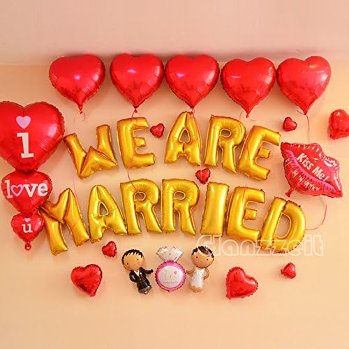 Glanzzeit 16 Inch Gold Balloons Decor Letters A to Z Numbers 0 to 9 for Wedding Prom Birthday Party (Letter R)