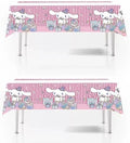 2pcs Pink Cat Tablecloth Cute Anime Themed Party Supplies Tablecover Perfect for Birthday Celebration and Party Decorations (70x42.9 inch) (Pink Dog)