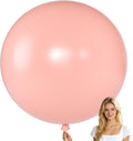 KALOR Pastel Orange Giant Balloons 36 Inch Large Latex Balloons, 4 Pack Jumbo Round Helium Balloon for Birthday Bridal Shower Wedding Baby Shower Party Decorations