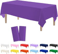 Kopokita 2PCS Purple Plastic Tablecloths 54 x 108 Inch, Disposable Table Cloths Rectangle Party Table Covers