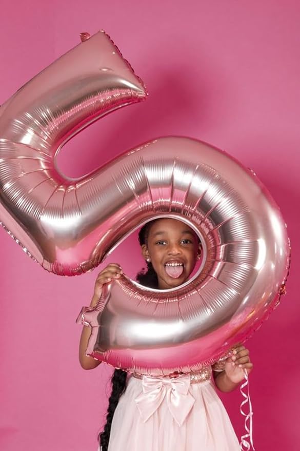 40 Inch Number 8 Balloon, Rose Gold 8 18 28 80 Birthday Balloons for Men Boys, 8th Birthday Decorations Party Supplies, Wedding, Graduations