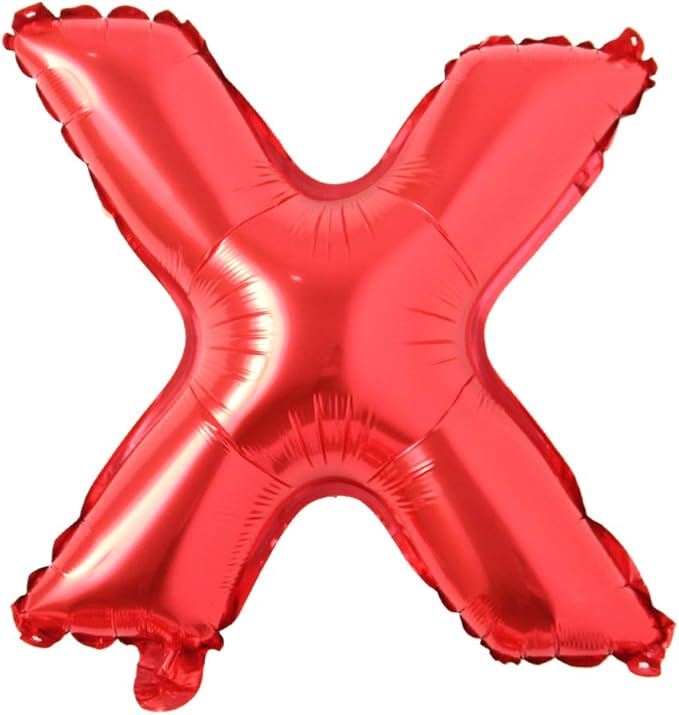 40 inch Red big size Number Letter alphabet Foil Helium Float Balloons Birthday Wedding Party Celebration decoration Air ball (40 INCH Red X)
