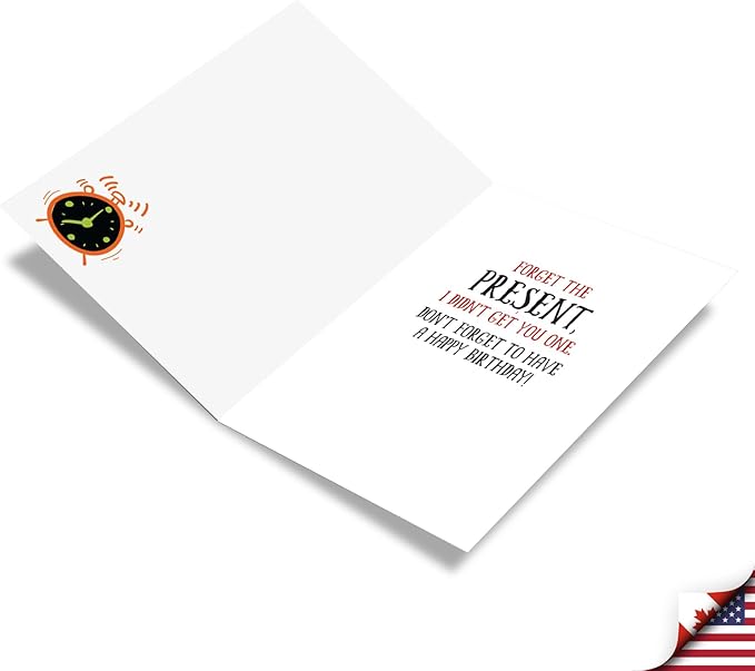 NobleWorks - Funny Happy Birthday Card with Envelope - Congrats Greeting Card, Birthday Fun - Forget the Past C7200BDG