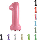 40 Inch Large Foil Helium Number Balloon Birthday Wedding Party 0-9 (Baby Pink, 1)