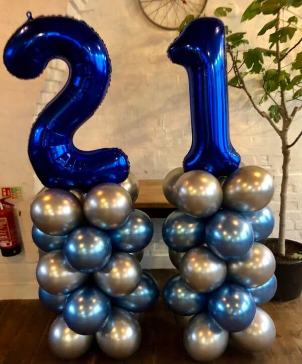 Night Blue Number 4 Balloon 40 Inch, 4 Balloon Number, 4th Birthday Decorations, Night Blue Party Supplies for Boys Girls