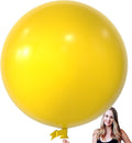 KALOR 36 Inch Giant Yellow Balloons, 6 Pack Large Round Yellow Latex Balloons for Anniversary, Birthday, Christmas, Wedding, Baby Shower Party Decorations