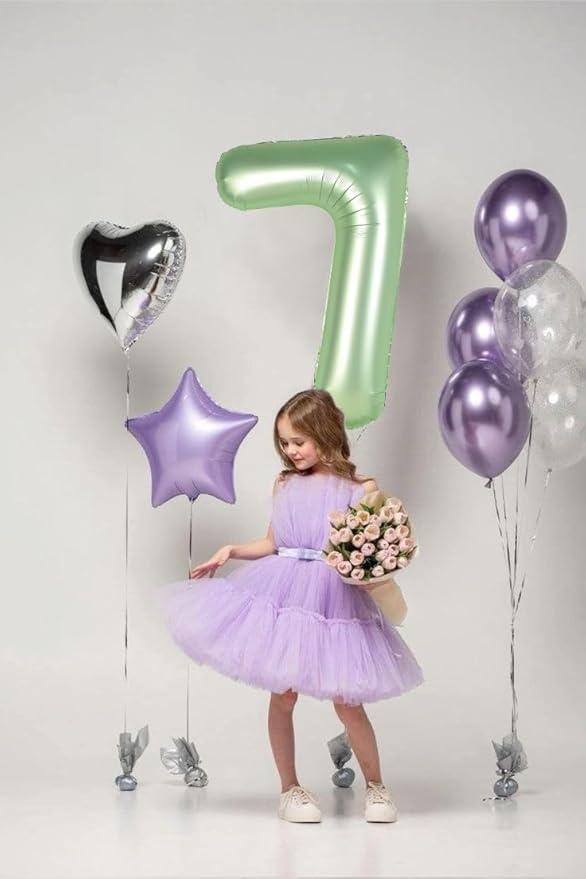 40 Inch Number 8 Balloon, Olive Green 8 18 28 80 Birthday Balloons for Men Boys, 8th Birthday Decorations Party Supplies, Wedding, Graduations