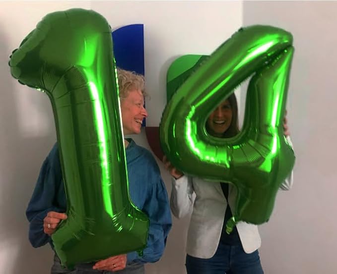 Dark Green Number 1 Balloon 40 Inch, 1st Birthday Balloon for Baby Boy Girl Toddler First Birthday Decorations, Shiny Dark Green Party Supplies