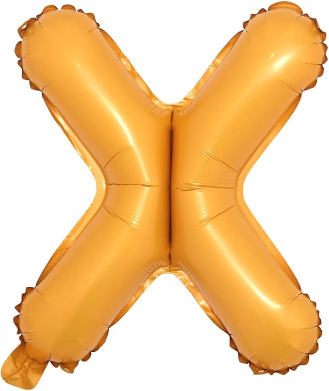 16" inch Single Orange Alphabet Letter Number Balloons Aluminum Hanging Foil Film Balloon Wedding Birthday Party Decoration Banner Air Mylar Balloons (16 Inch Orange X)