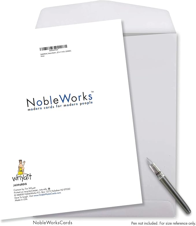 NobleWorks - Oversize Funny Birthday Paper Card 8.5 x 11 Inch with Envelope (1 Pack) Large Jumbo Bday Snooze Button J6396BDG
