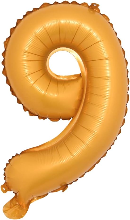 16" inch Single Orange Alphabet Letter Number Balloons Aluminum Hanging Foil Film Balloon Wedding Birthday Party Decoration Banner Air Mylar Balloons (16 Inch Orange 9)