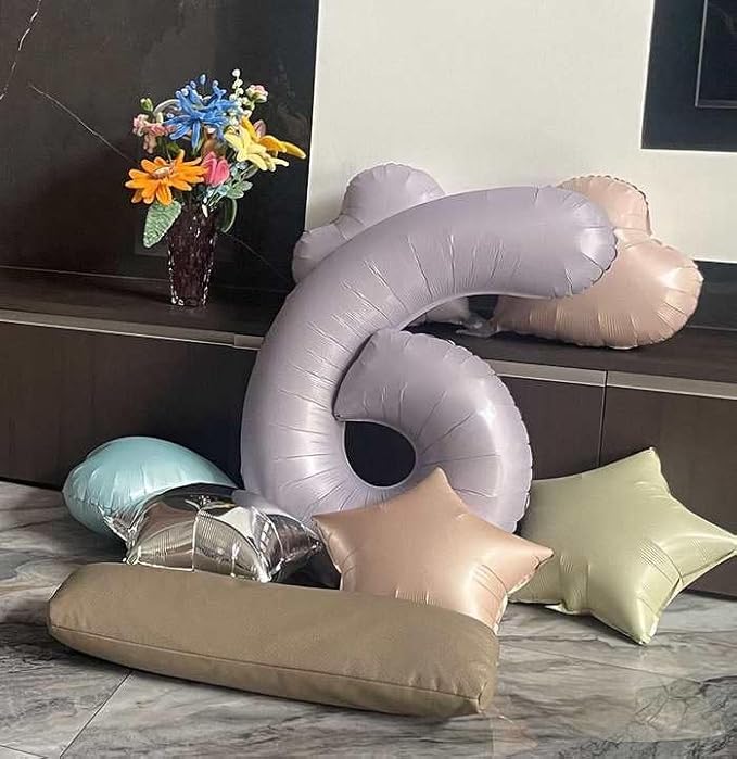 Lilac Number 0 Balloon 40 Inch, 0 Balloon Number for 10th 20th 30th 40th 50th 60th Birthday Decorations, Lilac Party Supplies